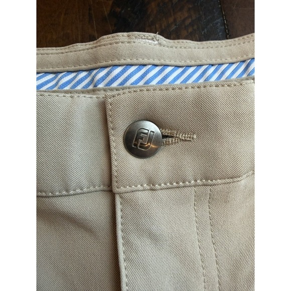 FootJoy Pants Mens 33x34 Beige Athletic Fit Stretch Performance Golf Chino Twill - Picture 6 of 14
